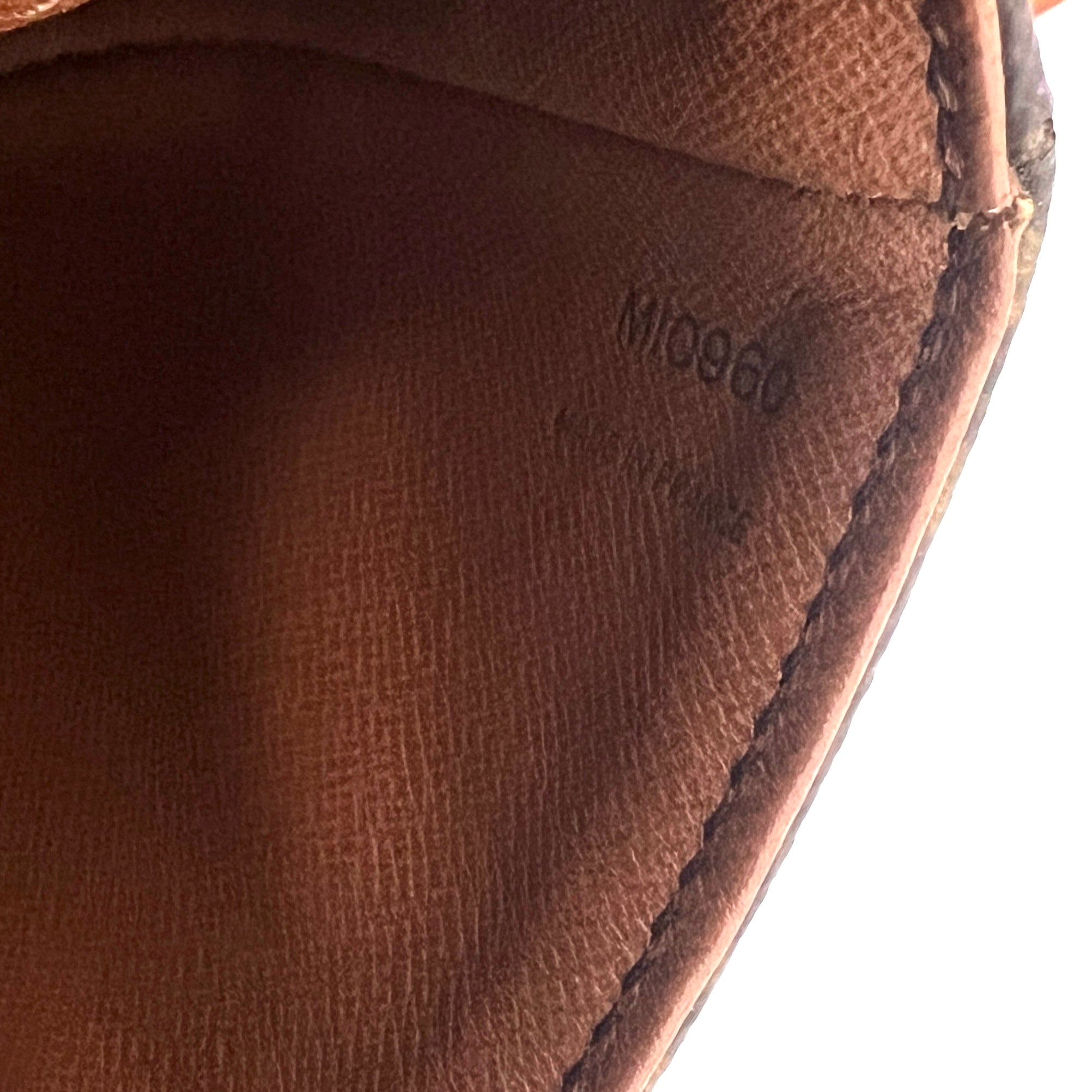 LOUIS VUITTON Chantilly PM handbag in brown canvas and leather