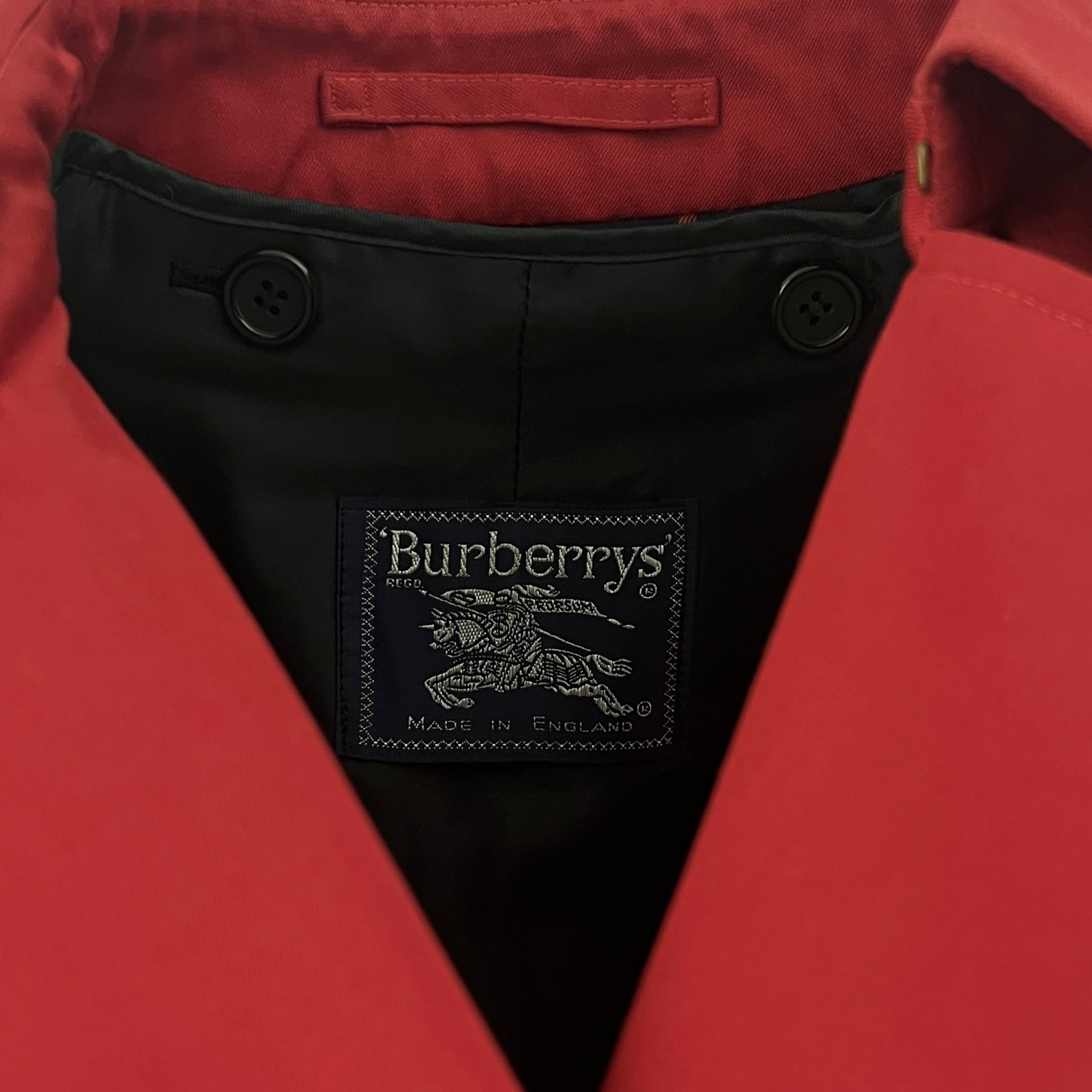 Trench BURBERRY L coton rouge