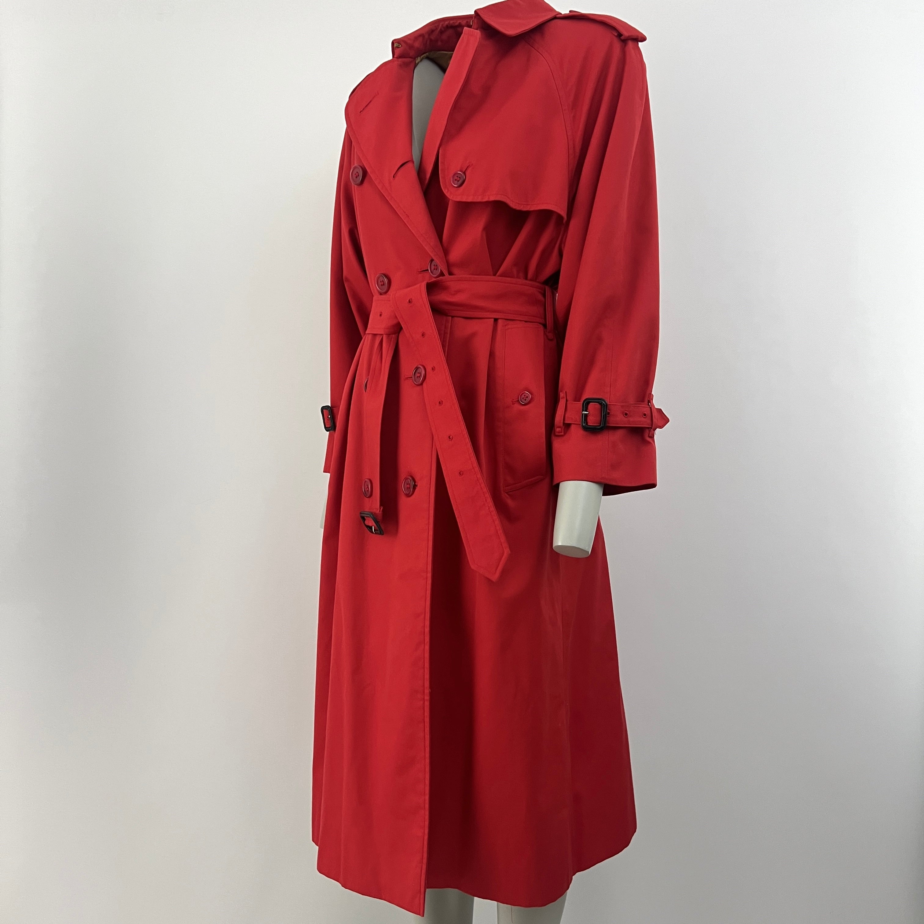 Trench BURBERRY M coton rouge