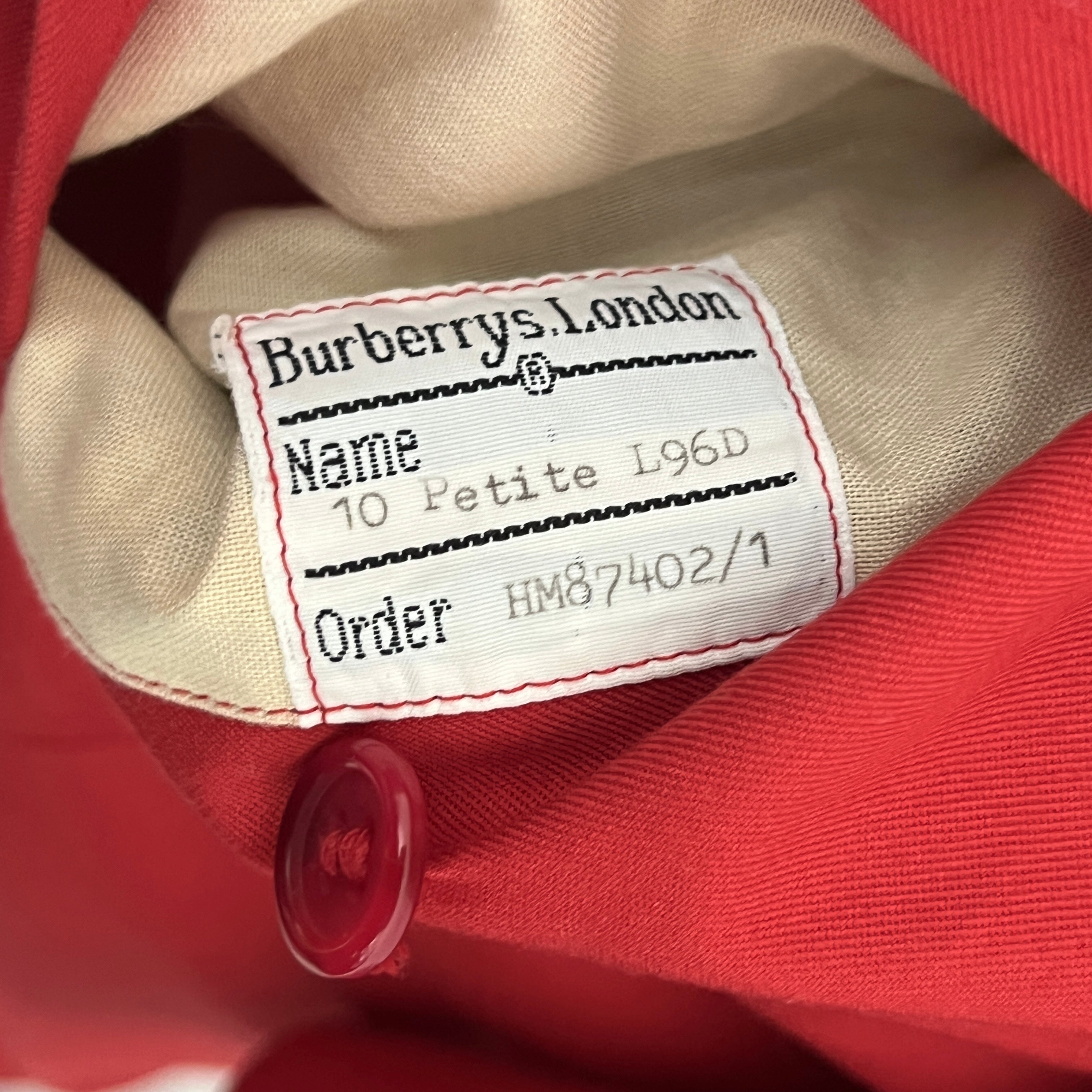 Trench BURBERRY M coton rouge