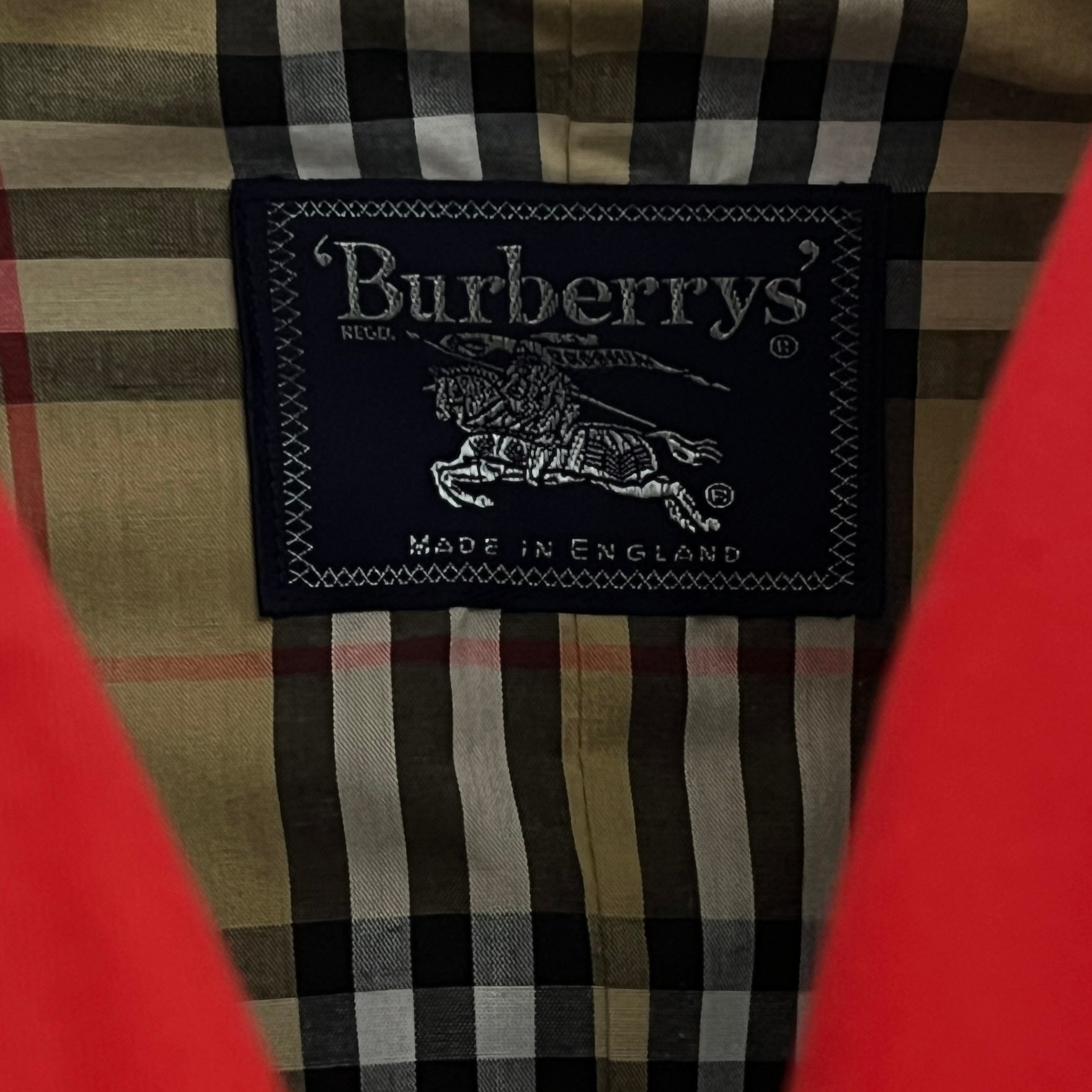 Trench BURBERRY M coton rouge