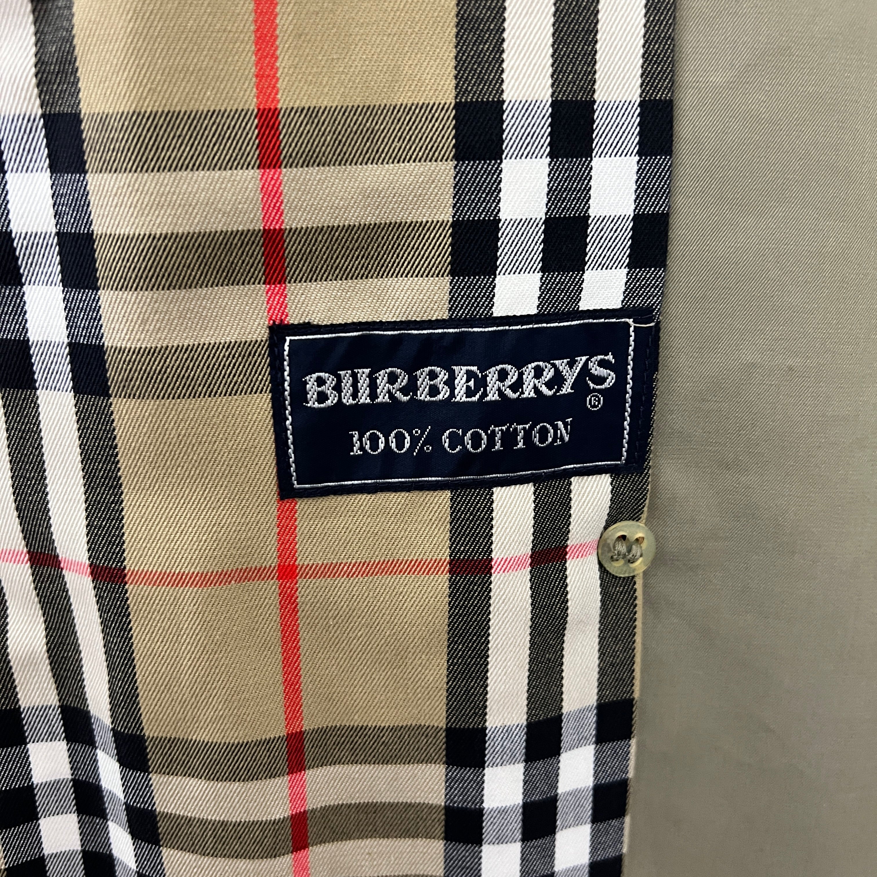 BURBERRY trench coat, size S, khaki cotton