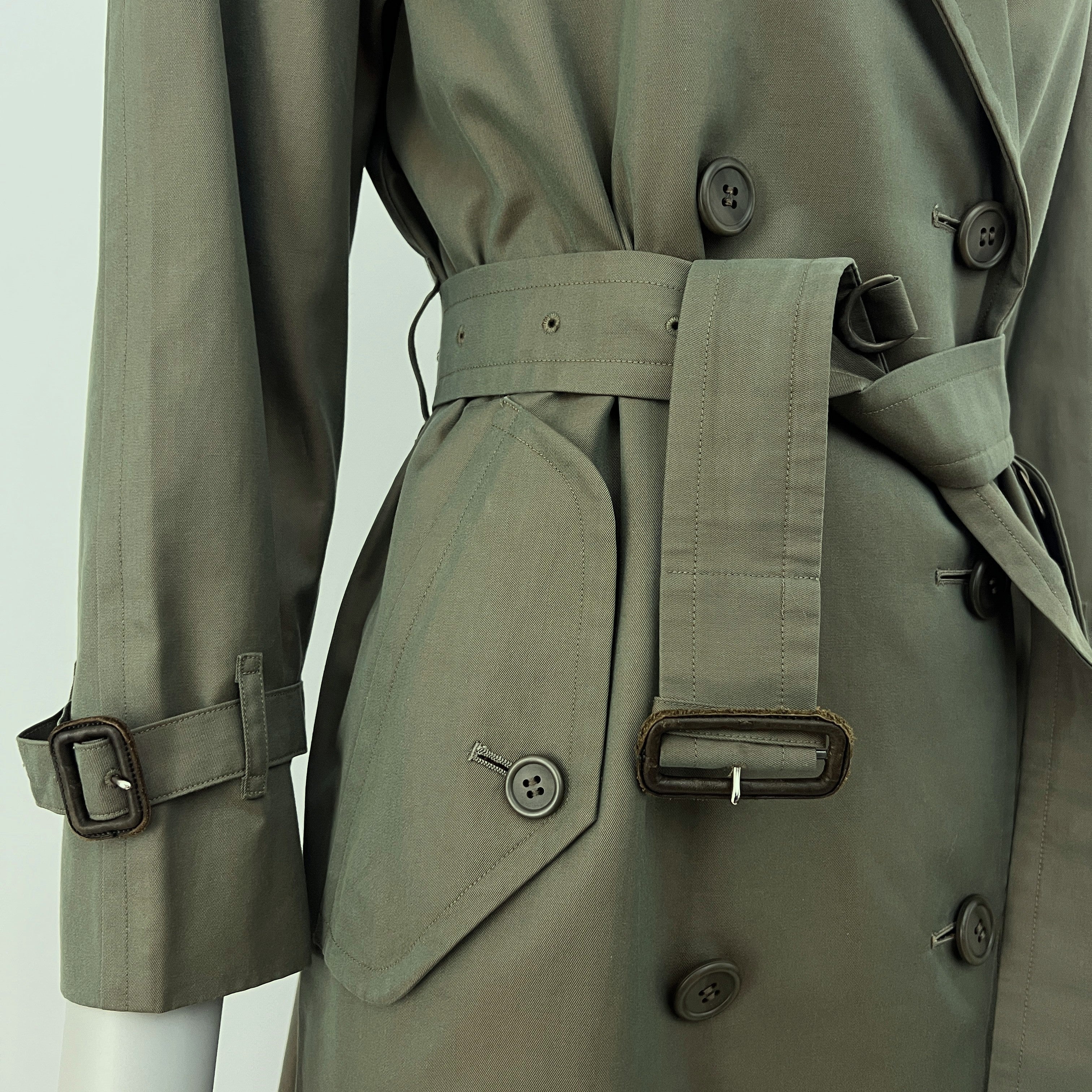 Trench BURBERRY S coton kaki irisé