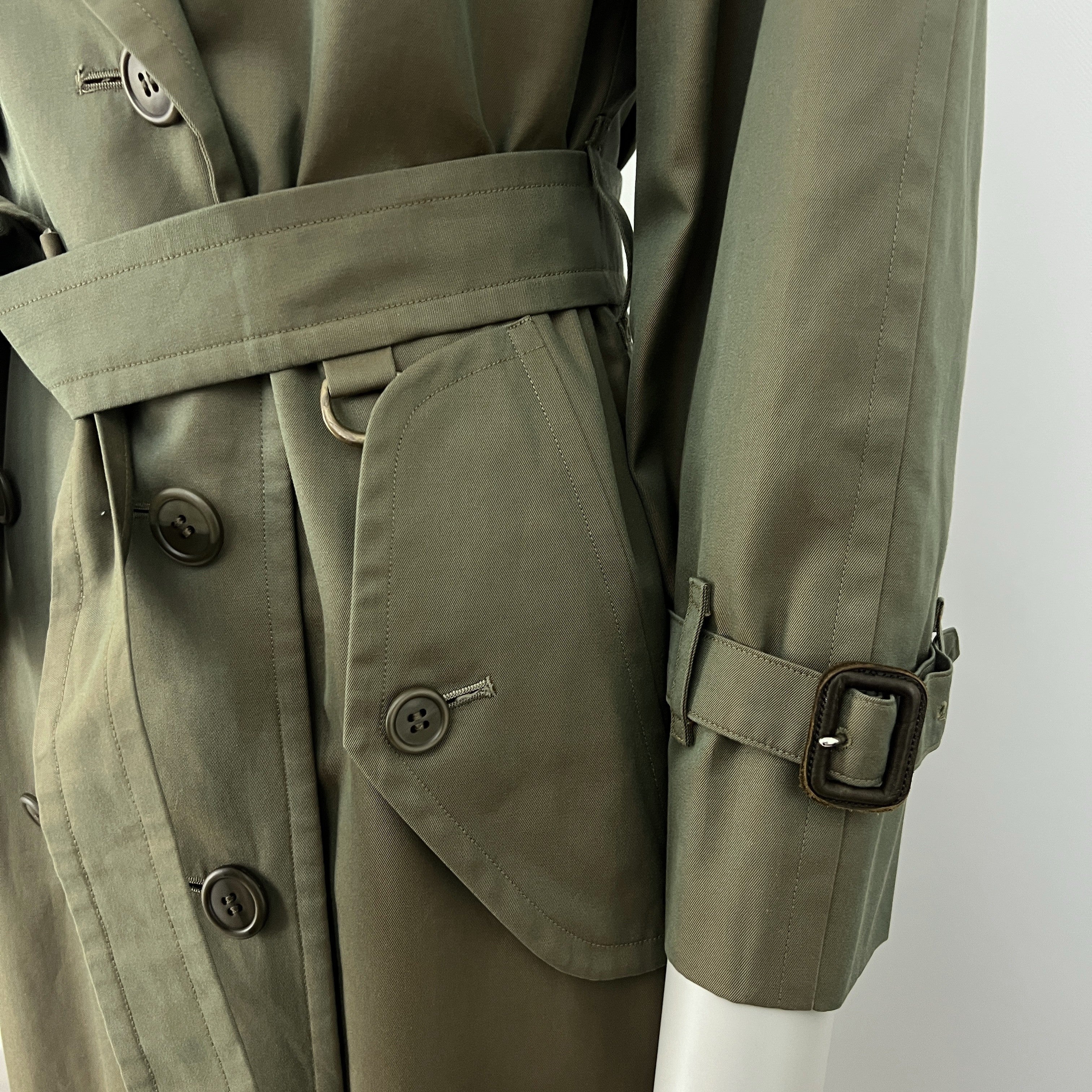 Trench BURBERRY S coton kaki irisé