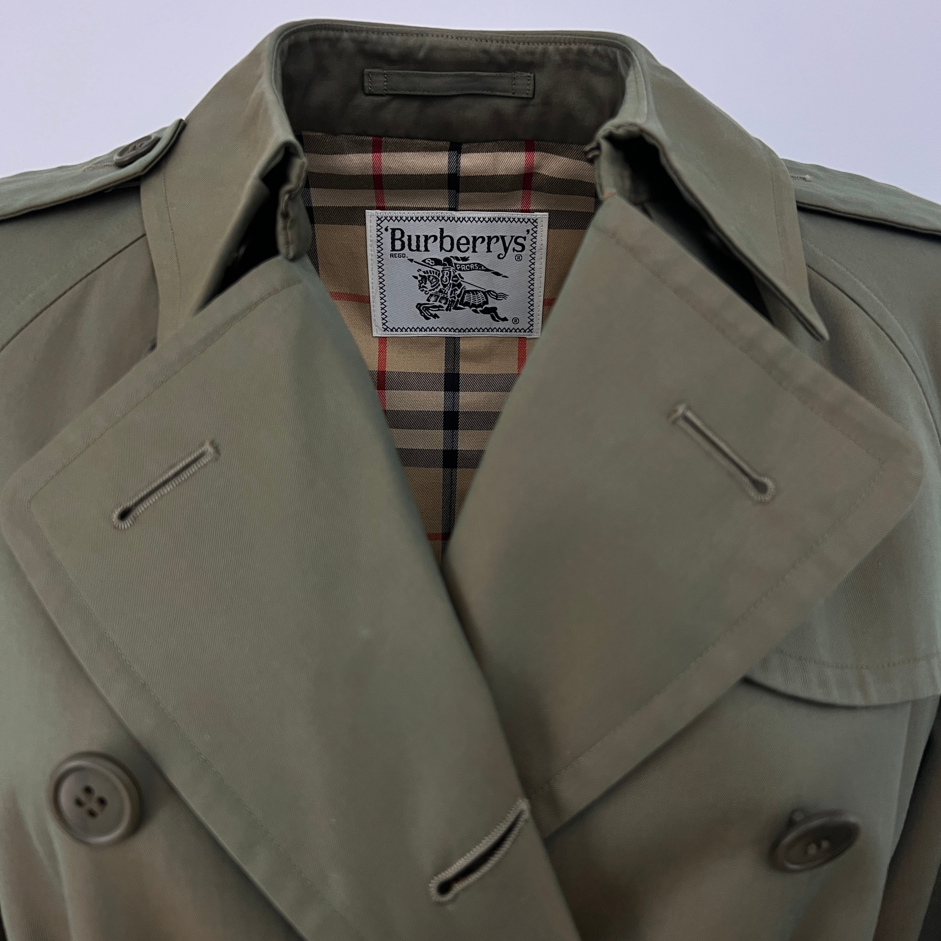 Trench BURBERRY S coton kaki irisé