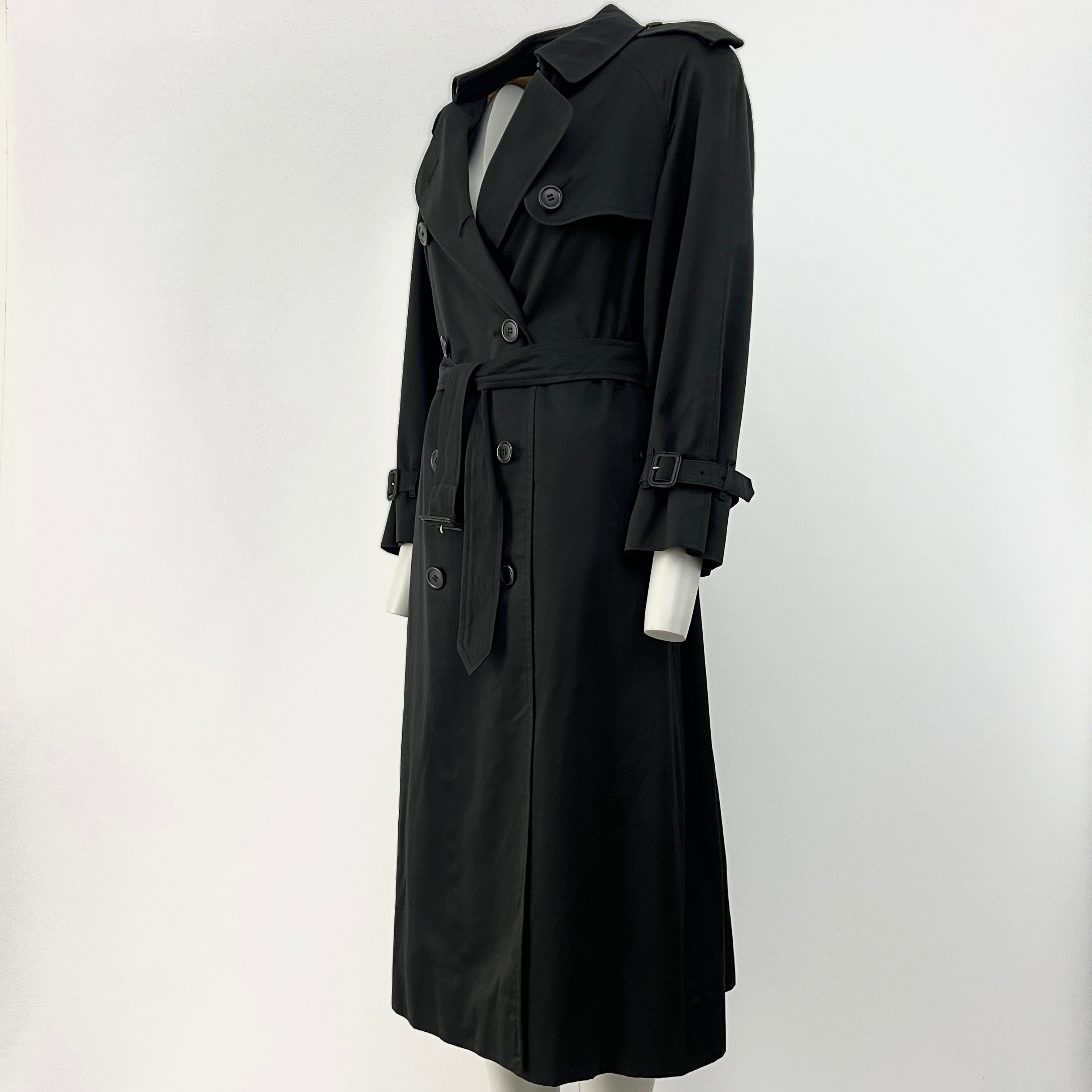 Trench BURBERRY S coton noir