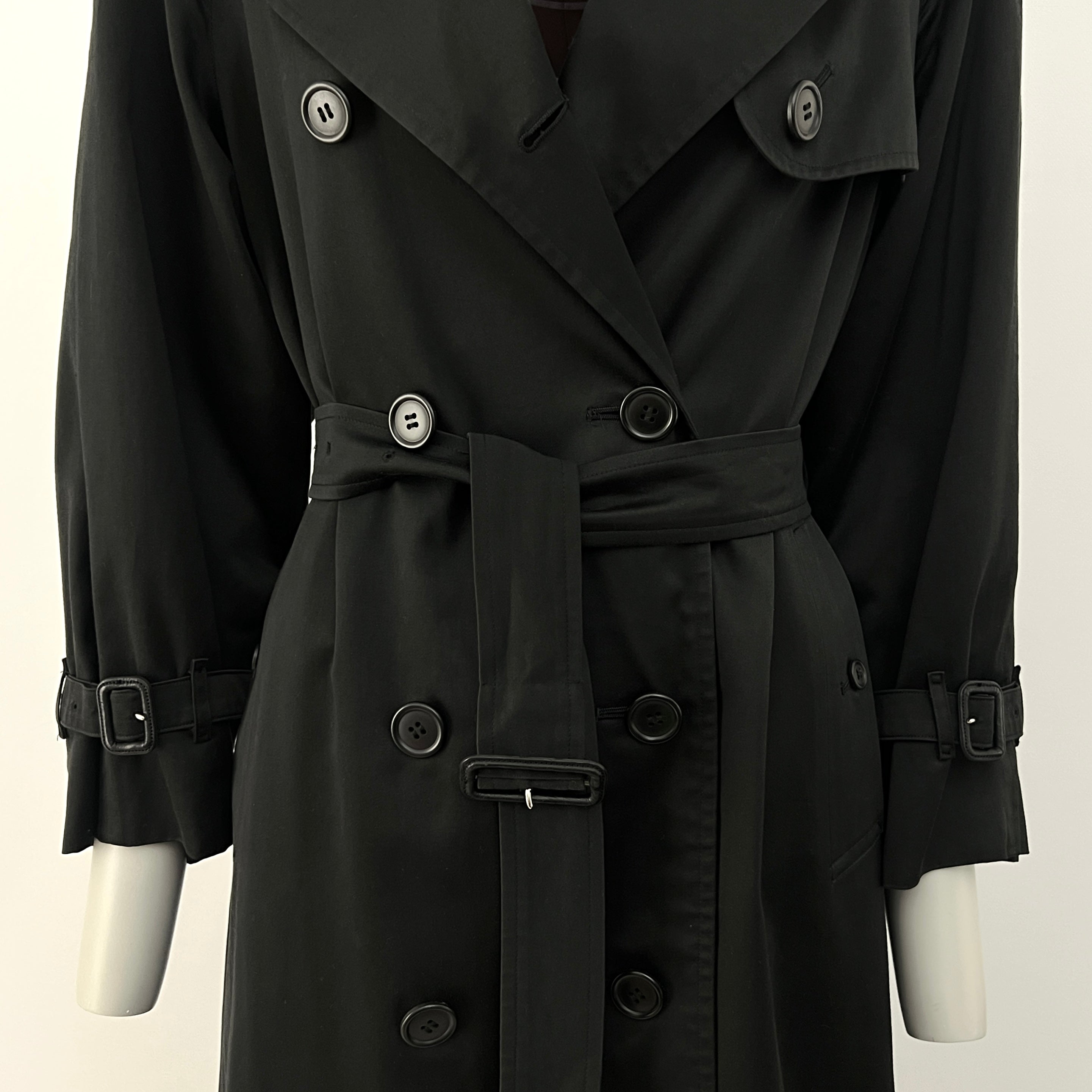 Trench BURBERRY S coton noir