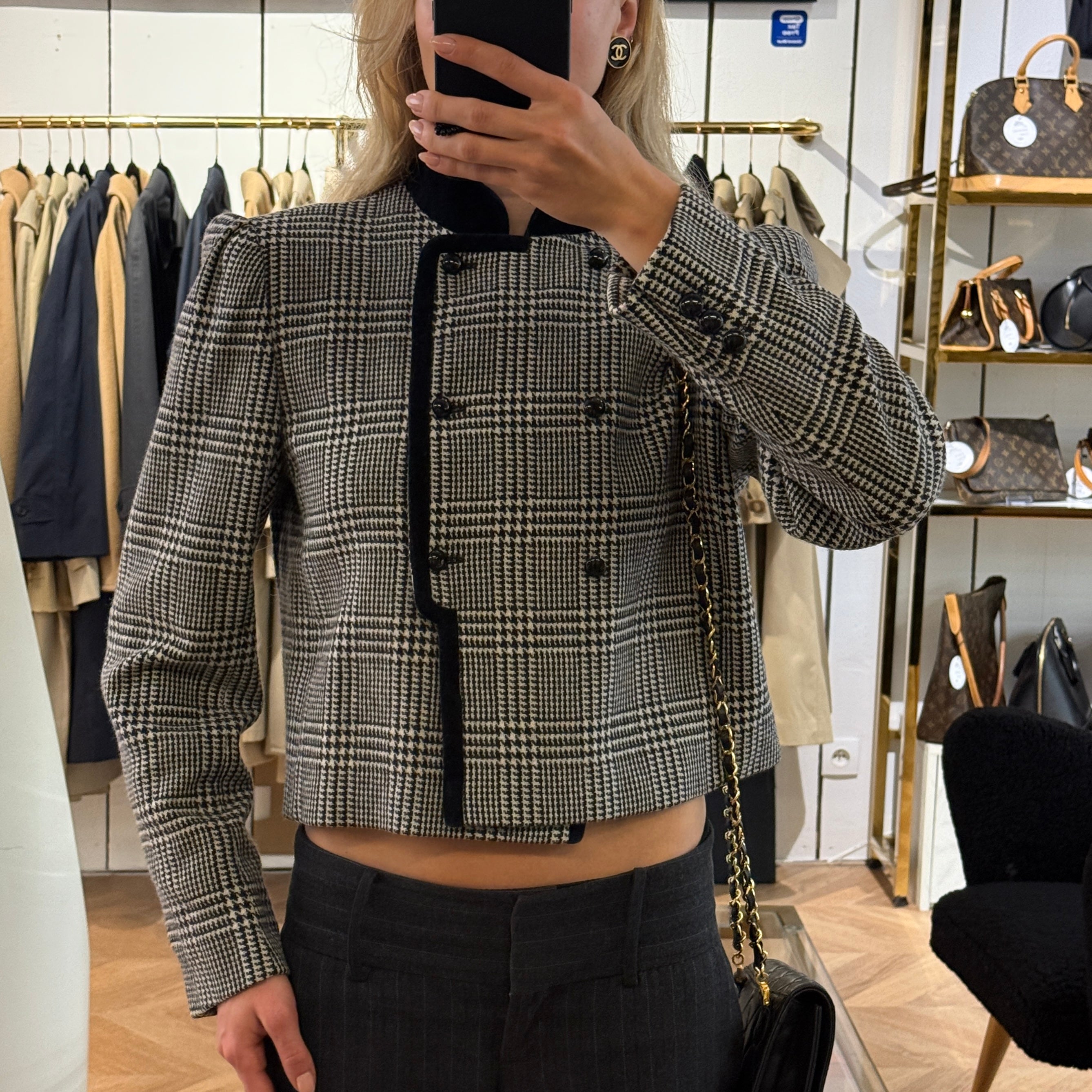 VALENTINO S grey wool and cashmere jacket