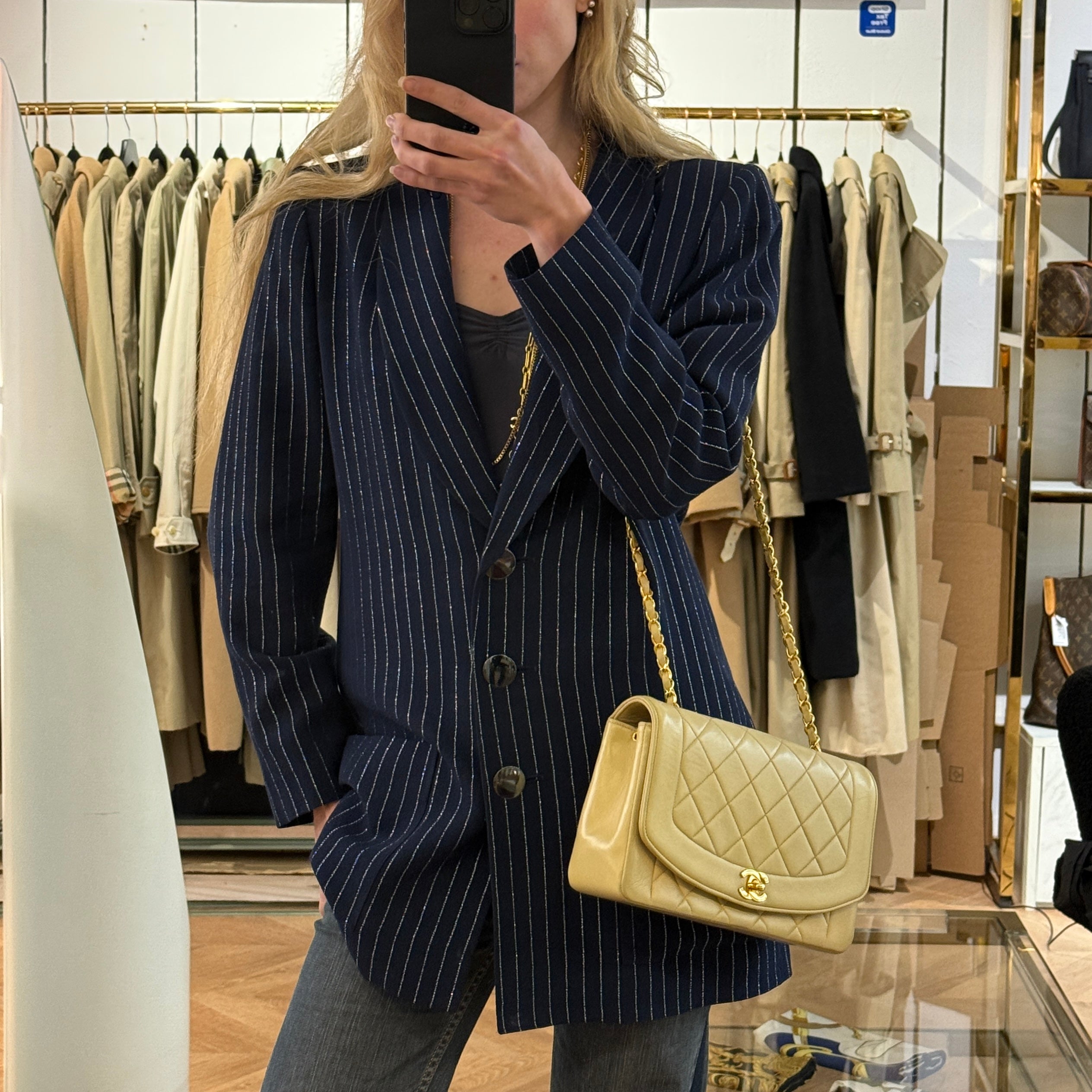 YVES SAINT LAURENT M navy blue jacket