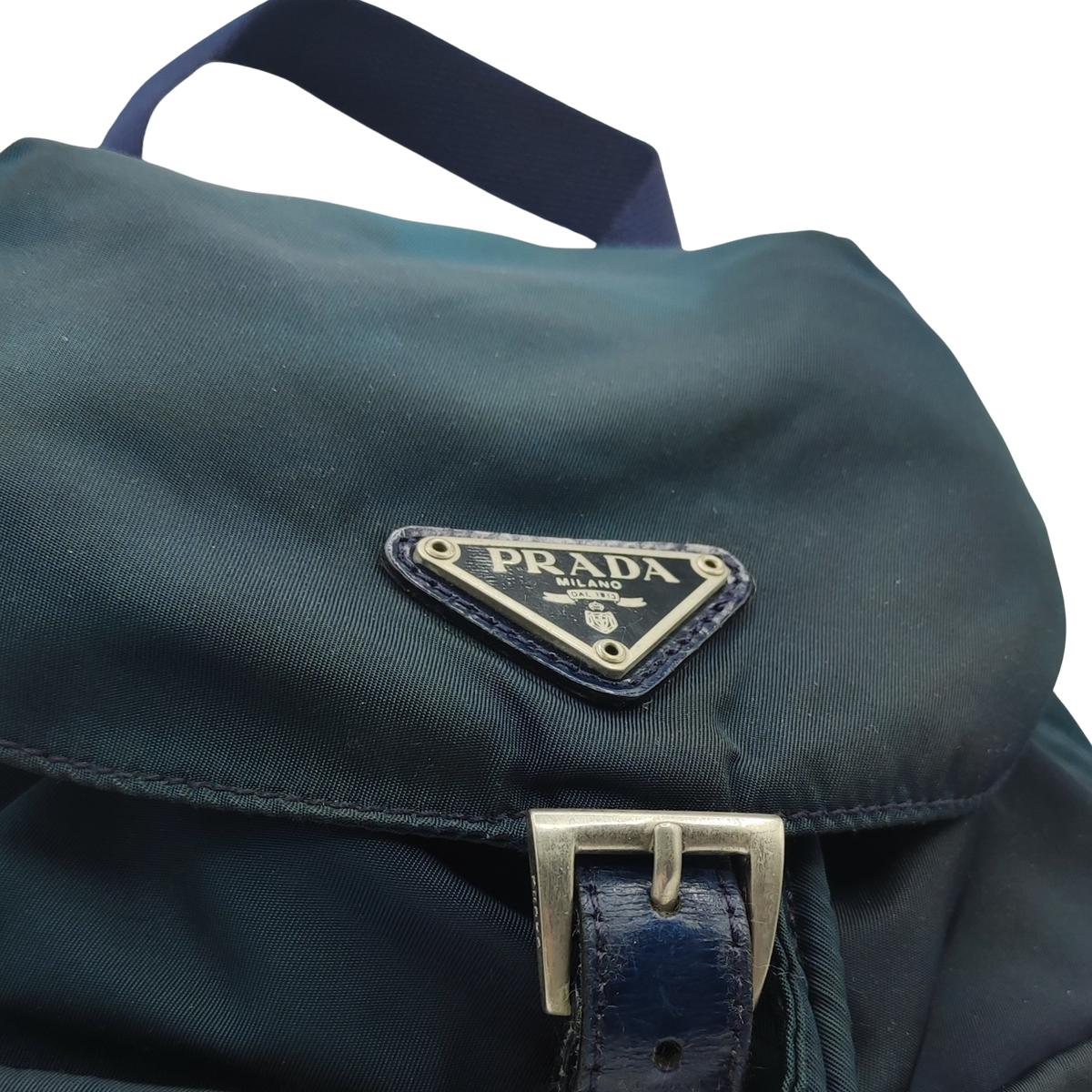 Sac à dos PRADA Re-nylon Toile Bleu