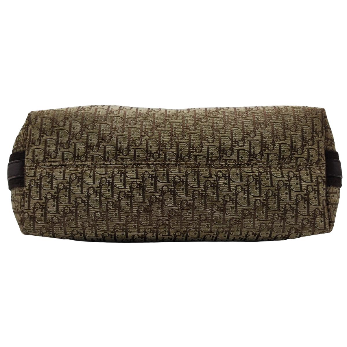 Sac à bandoulière DIOR Columbus toile et cuir Marron