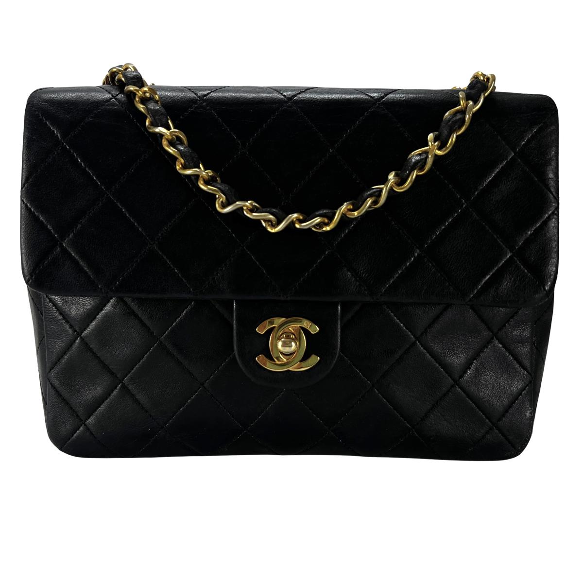 Sac à main CHANEL Timeless classique mini flap cuir noir