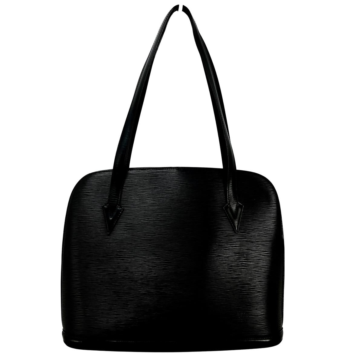 LOUIS VUITTON Lussac handbag in black epi leather