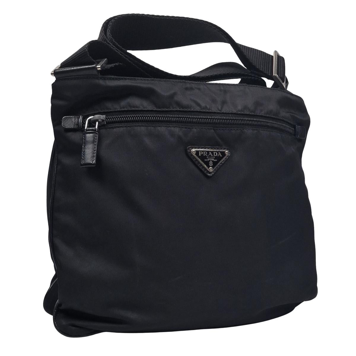 PRADA Re-nylon canvas shoulder bag Black
