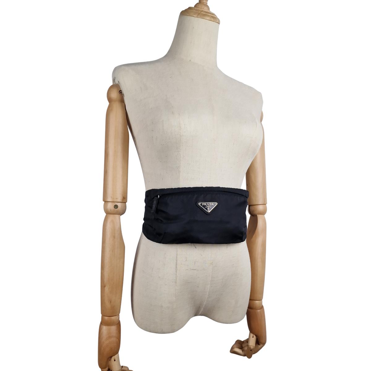 PRADA Re-nylon canvas belt bag Black