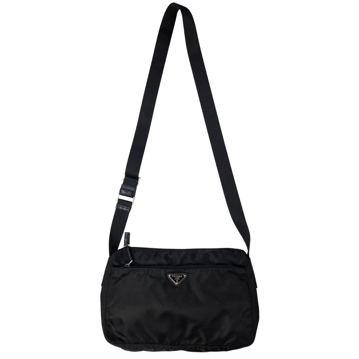 PRADA Re-nylon canvas shoulder bag Black - Main Image