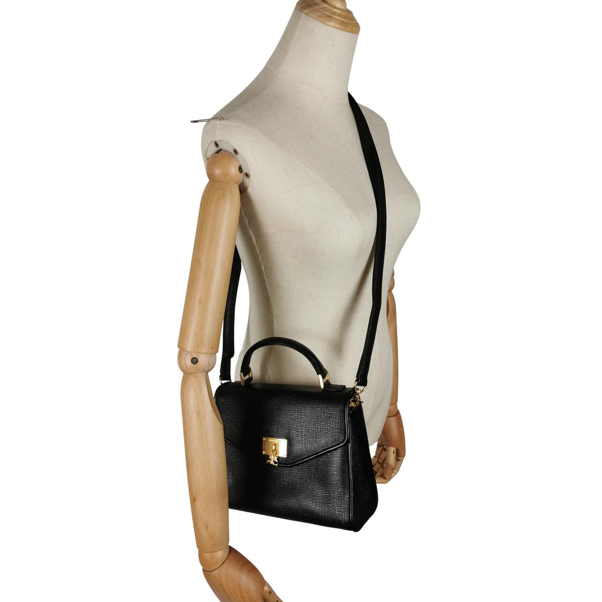 Sac à bandoulière COURREGES 2 way PM cuir Noir