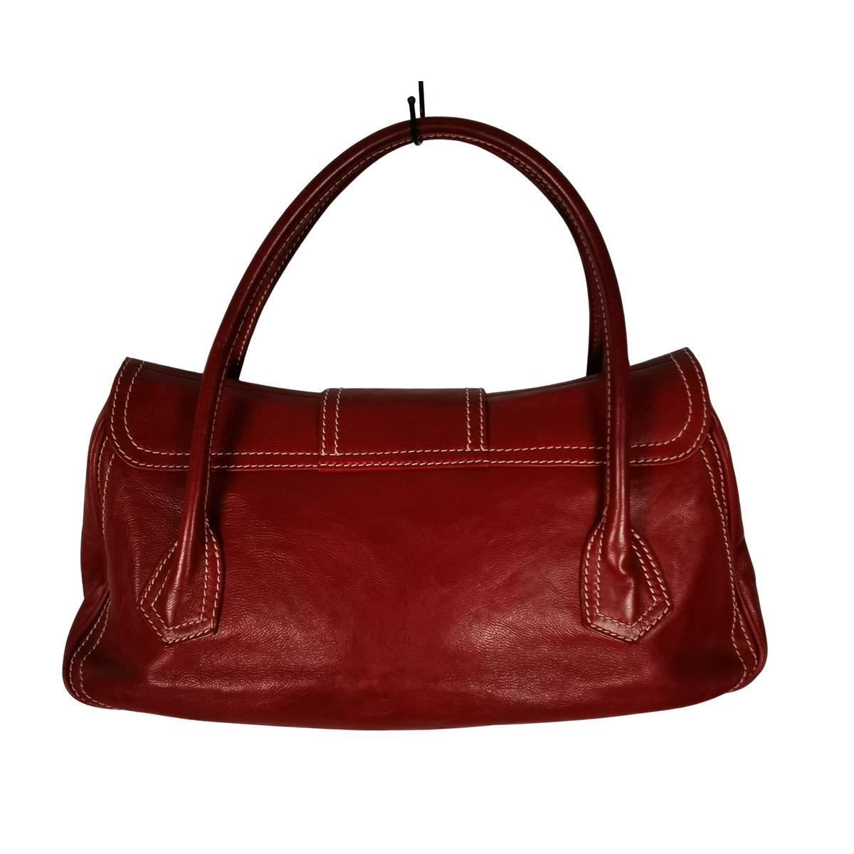 CELINE Chouquette Red Leather Handbag