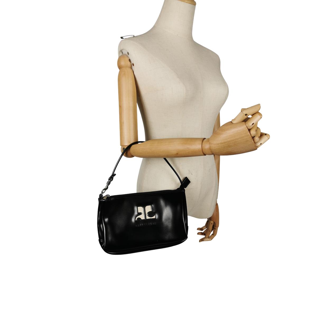 Sac à main COURREGES Baguette vinyle Noir