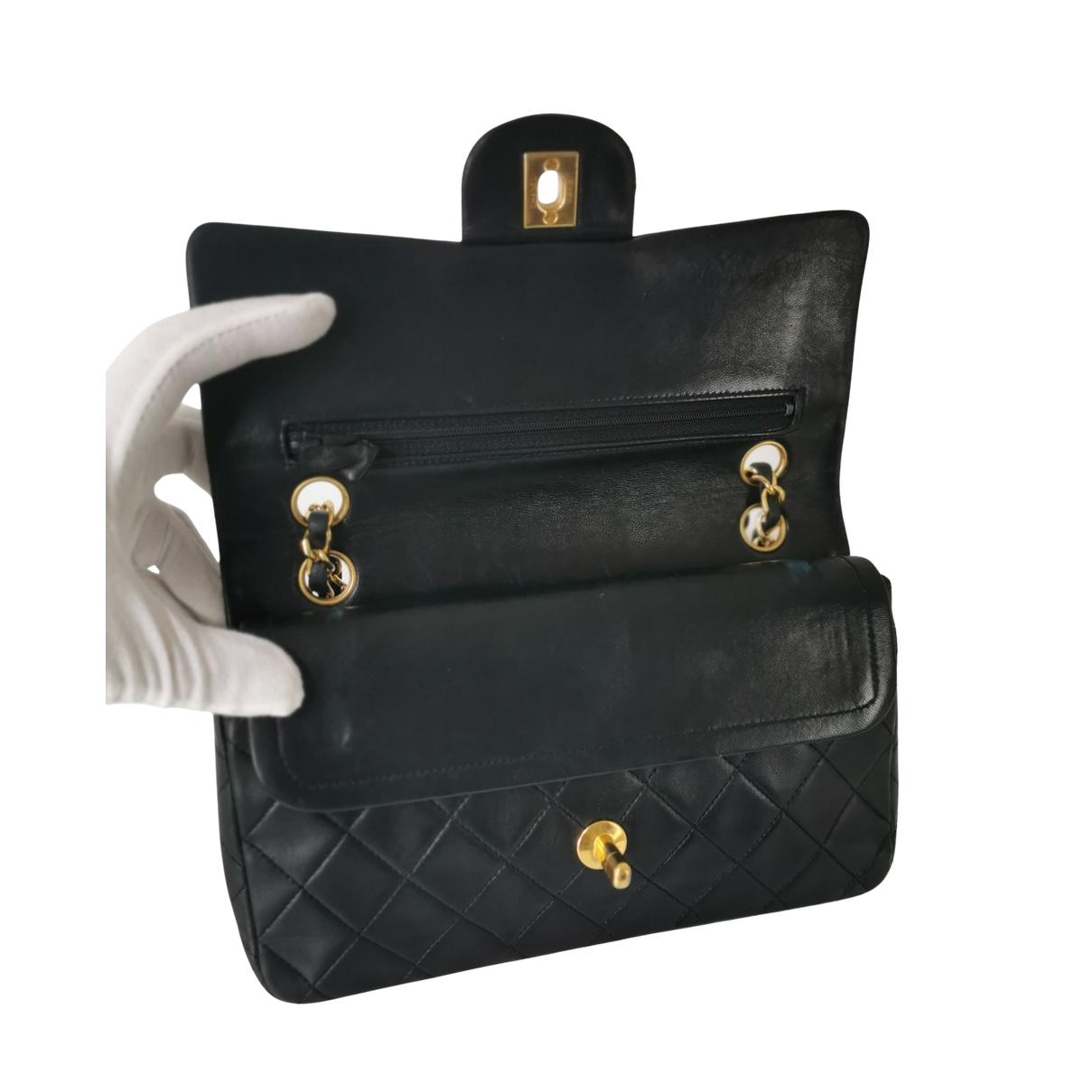 CHANEL Timeless 23 Black Leather Handbag