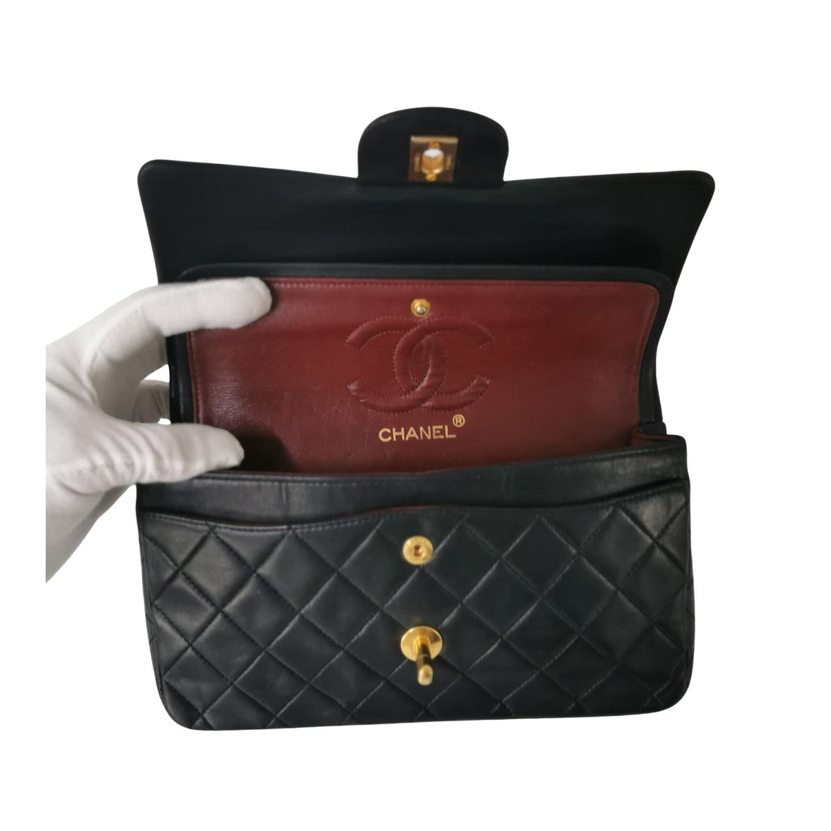 CHANEL Timeless 23 Black Leather Handbag