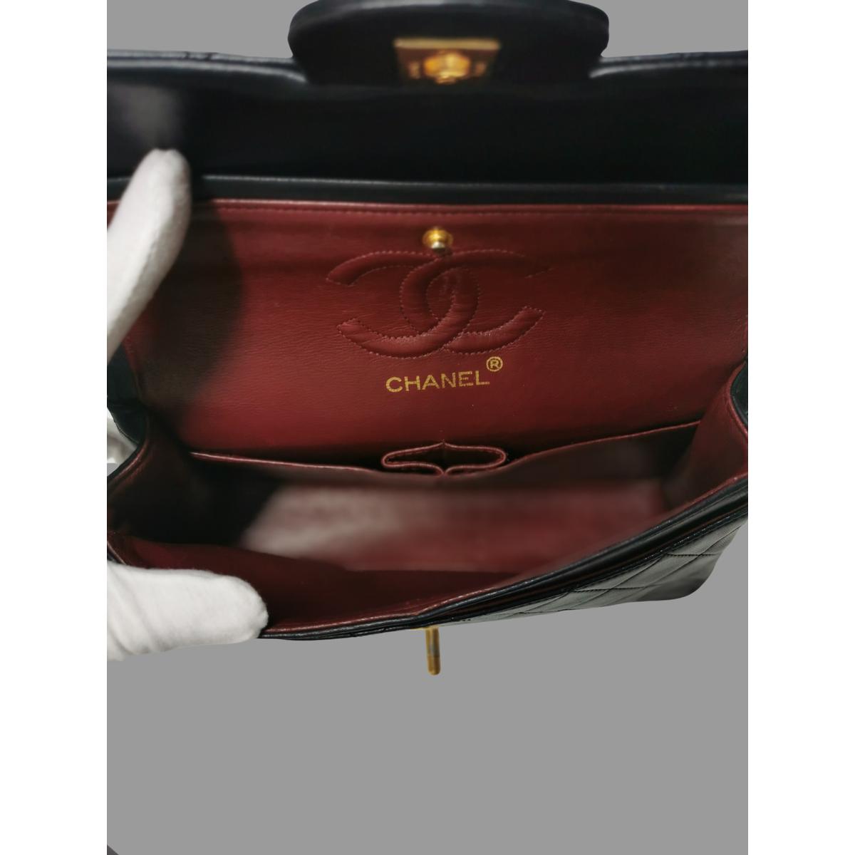 CHANEL Timeless 23 Black Leather Handbag
