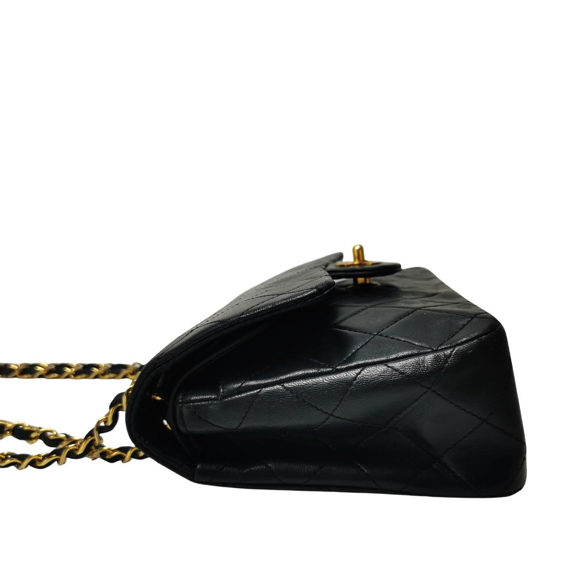 CHANEL Timeless 23 Black Leather Handbag