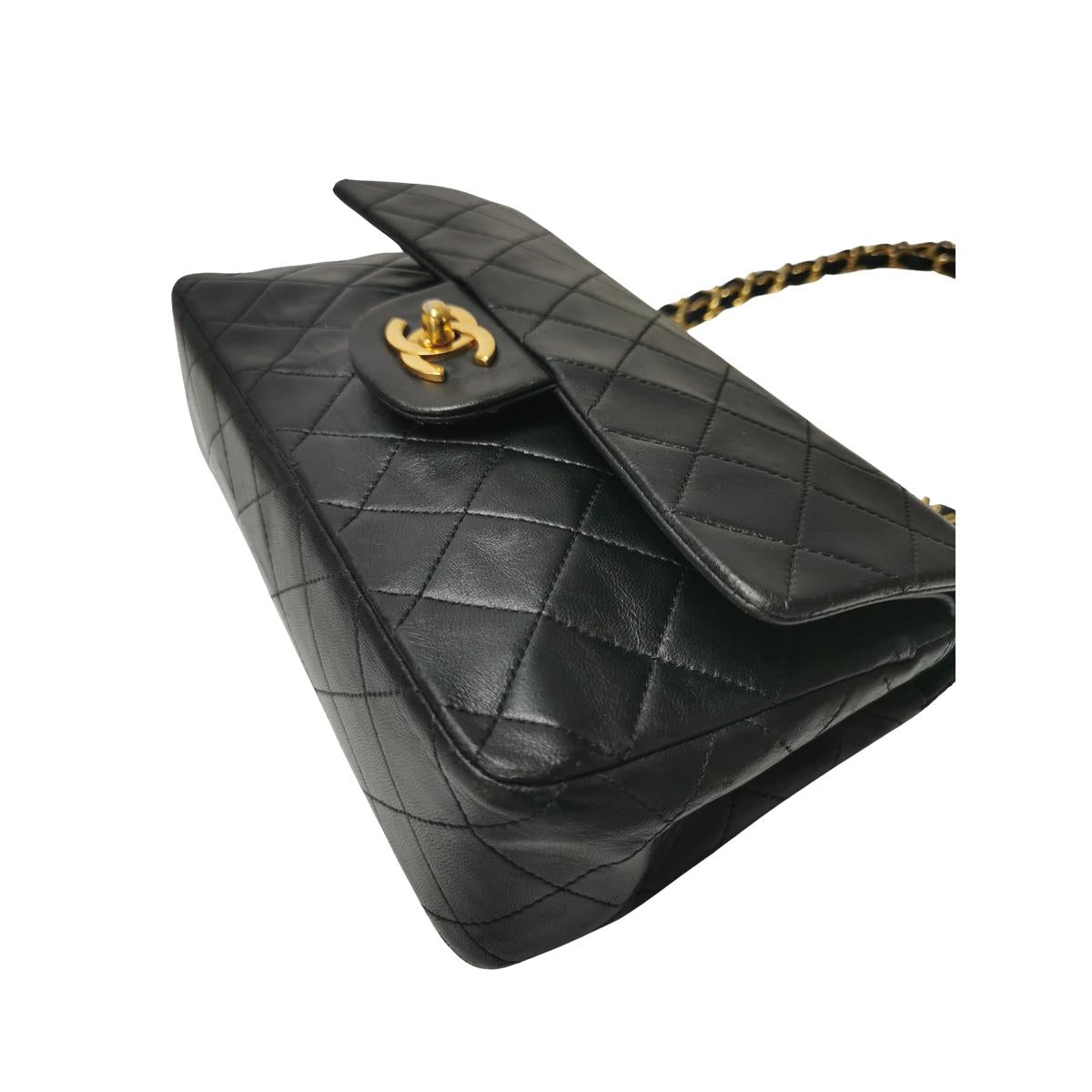CHANEL Timeless 23 Black Leather Handbag
