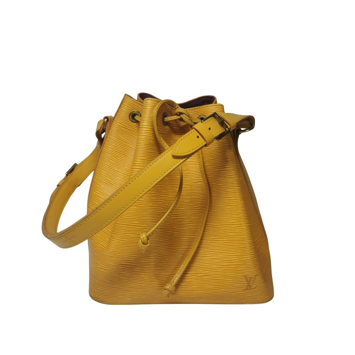 LOUIS VUITTON Noé leather bucket bag Yellow