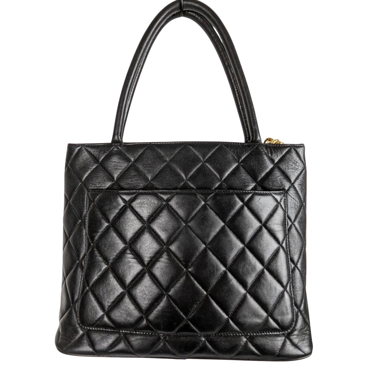 CHANEL Medallion Black Leather Handbag