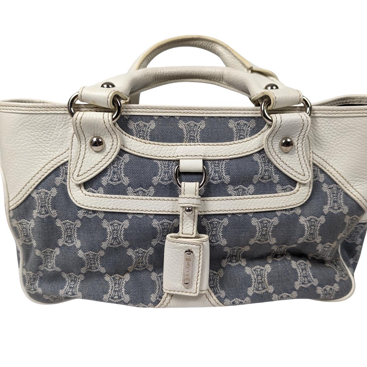 Sac à main CELINE Boogie denim Bleu