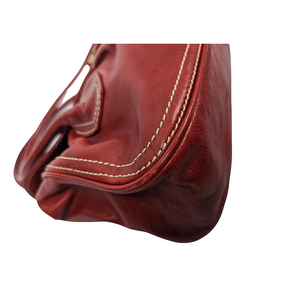 CELINE Chouquette Red Leather Handbag