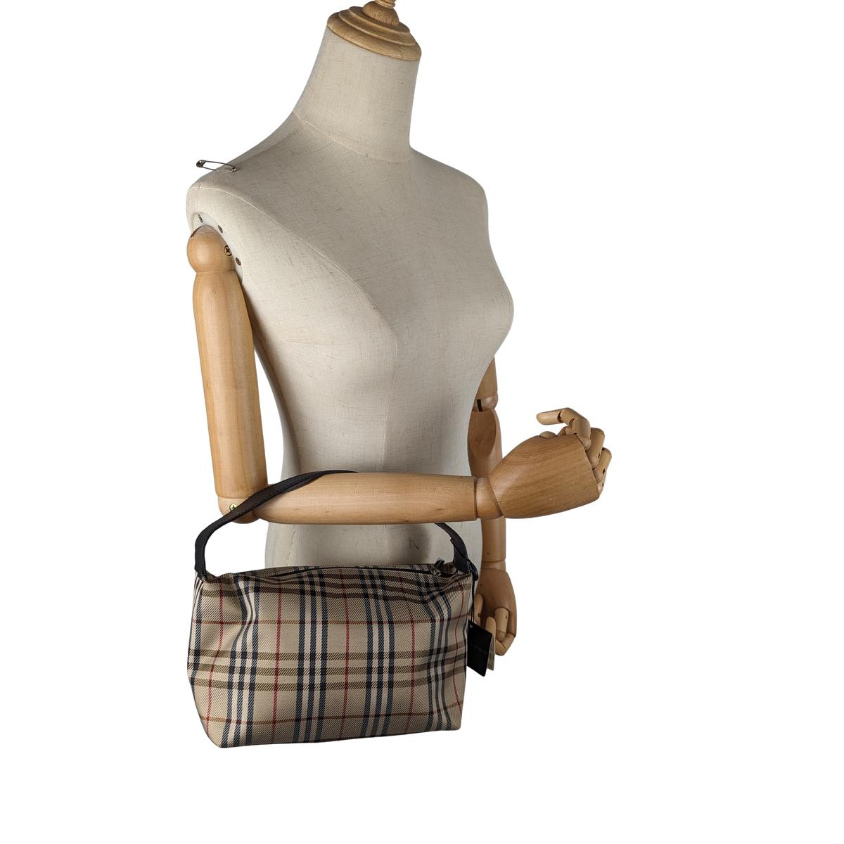 Sac à main BURBERRY House Check toile et cuir Beige S072401