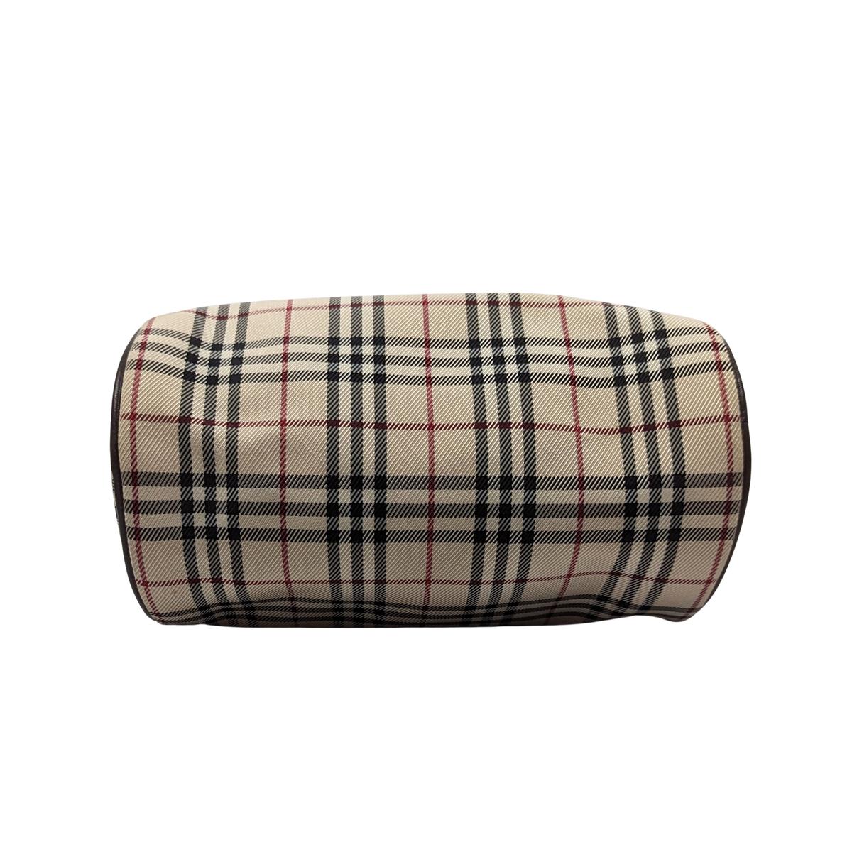 Sac à main BURBERRY House Check toile et cuir Beige