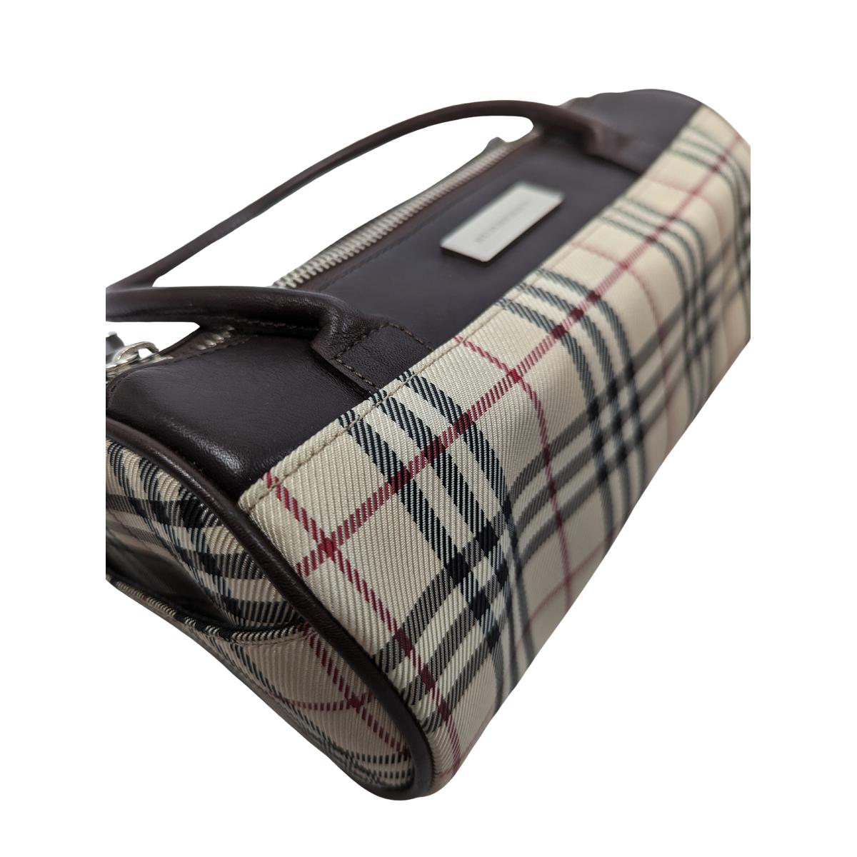 Sac à main BURBERRY House Check toile et cuir Beige