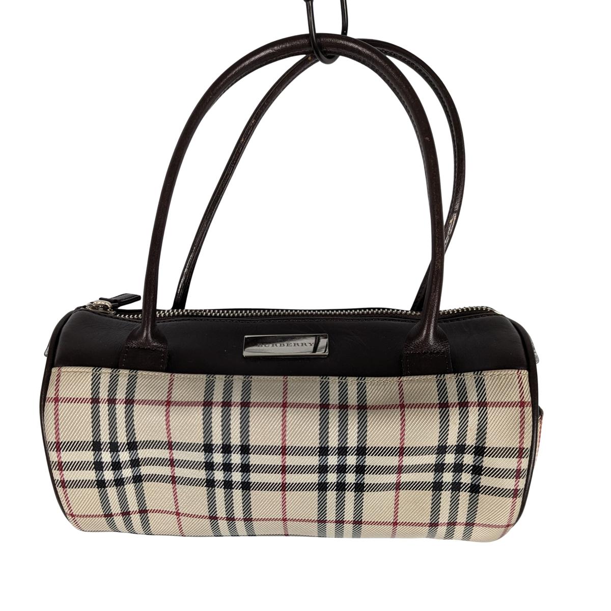 Sac à main BURBERRY House Check toile et cuir Beige