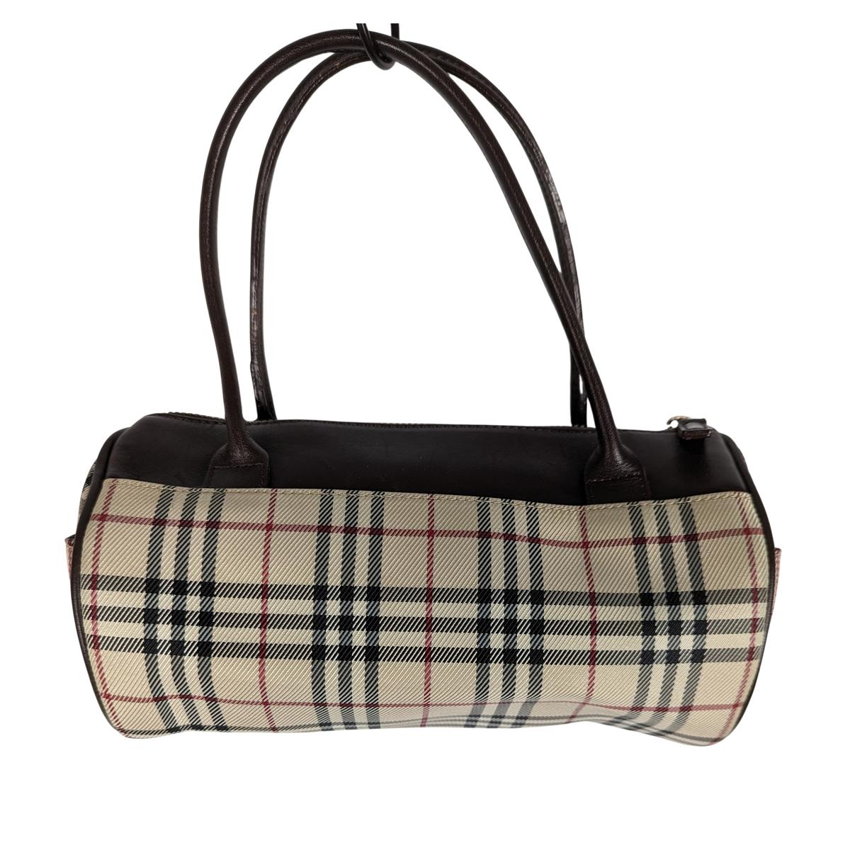 Sac à main BURBERRY House Check toile et cuir Beige