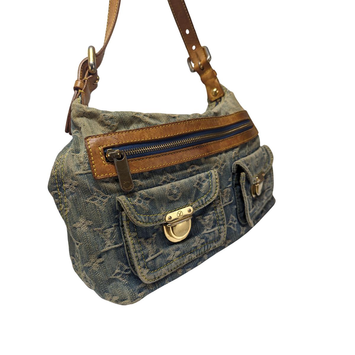 LOUIS VUITTON Baggy denim Blue handbag
