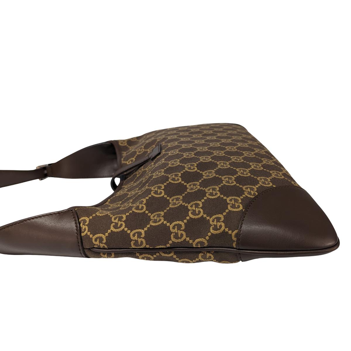 Sac à main GUCCI Jackie toile et cuir Marron