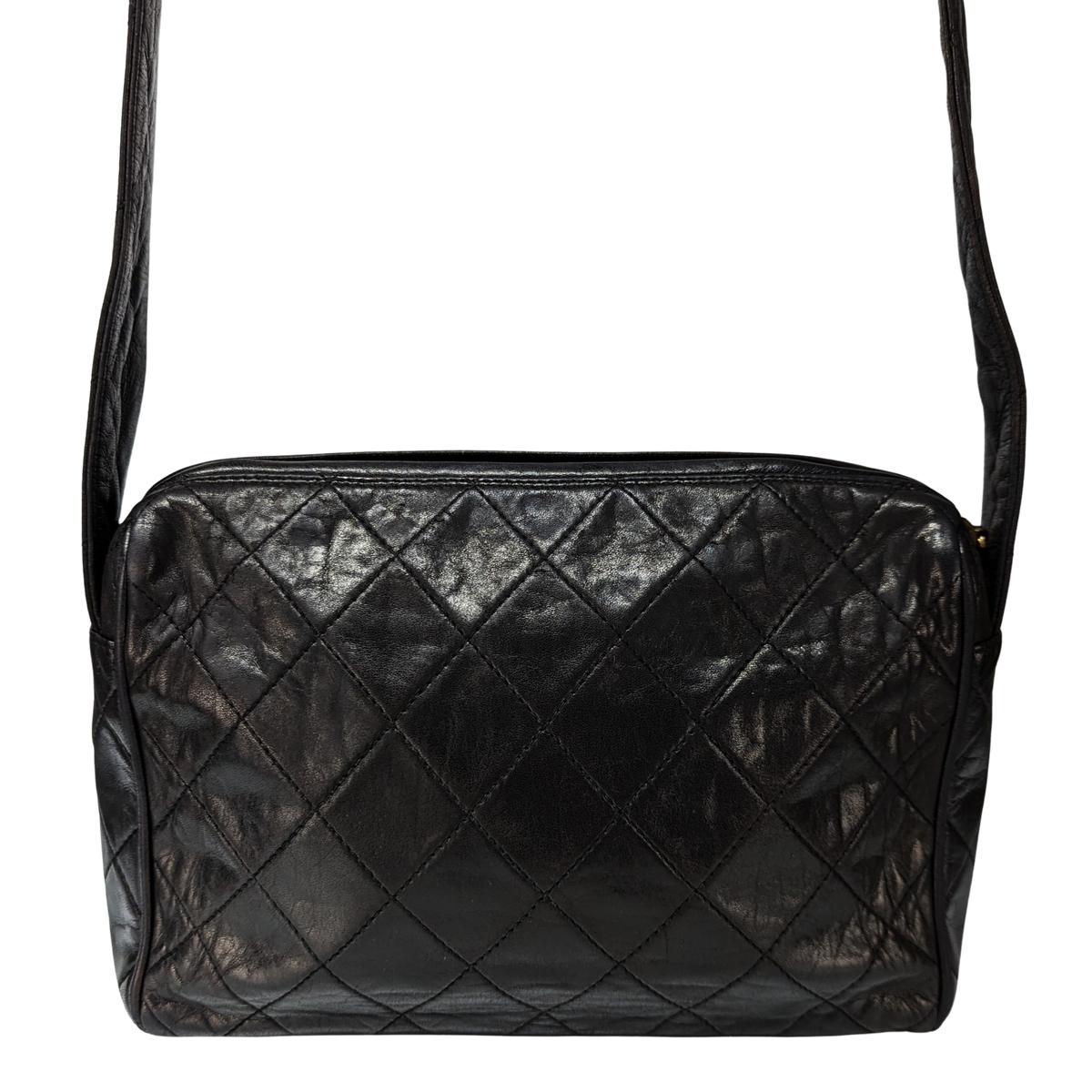 CHANEL Camera leather handbag Black