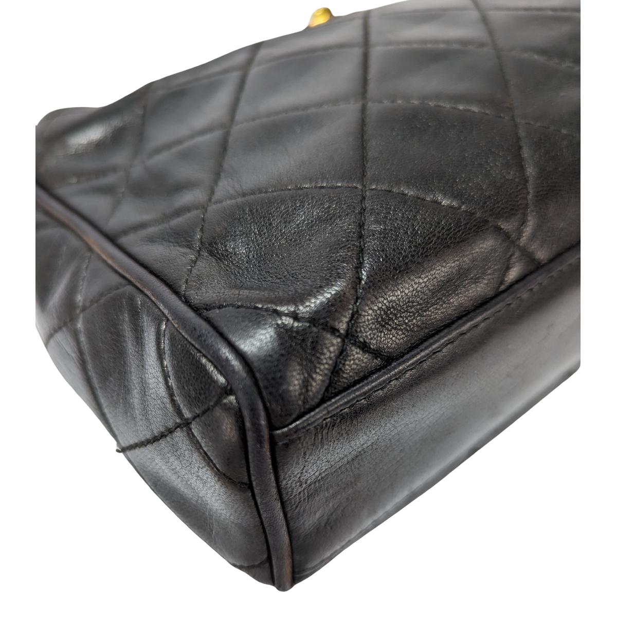 CHANEL Camera leather handbag Black