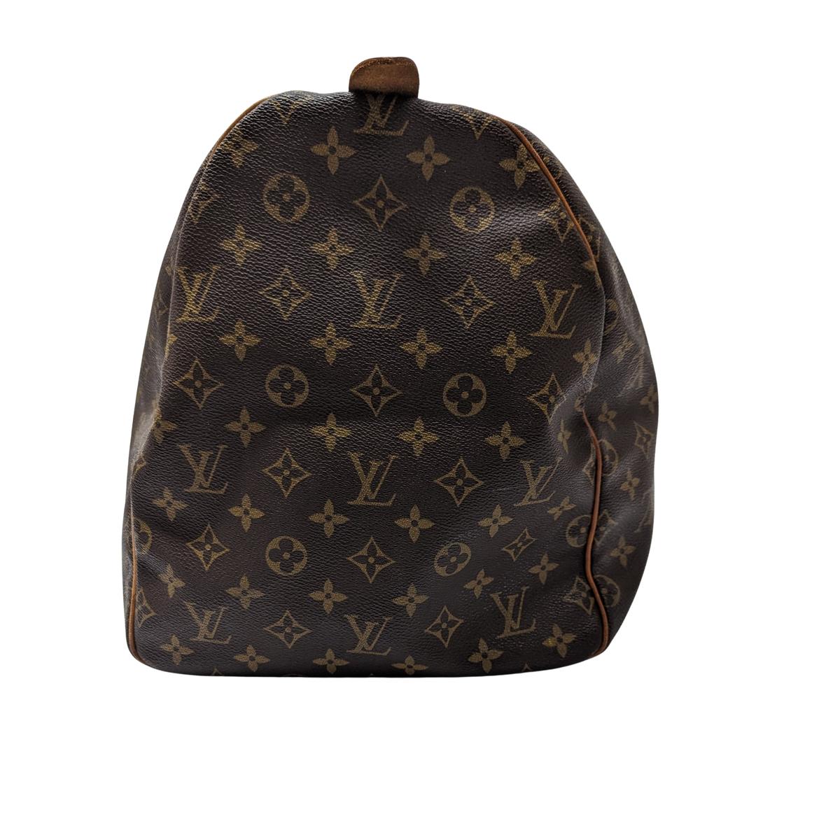 Sac de voyage LOUIS VUITTON Keepall 55 toile et cuir Marron S072425