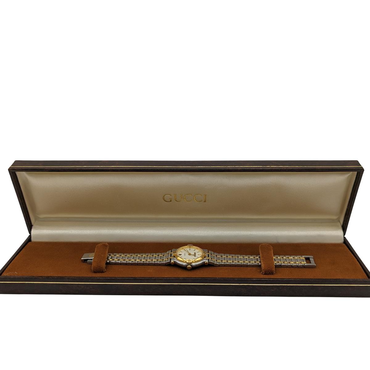 GUCCI 9000L Two-Tone Watch