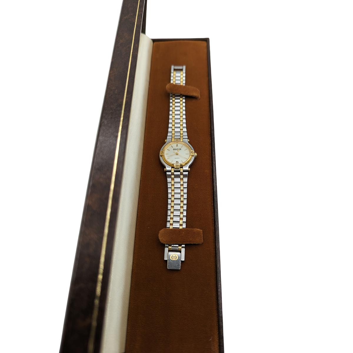 GUCCI 9000L Two-Tone Watch