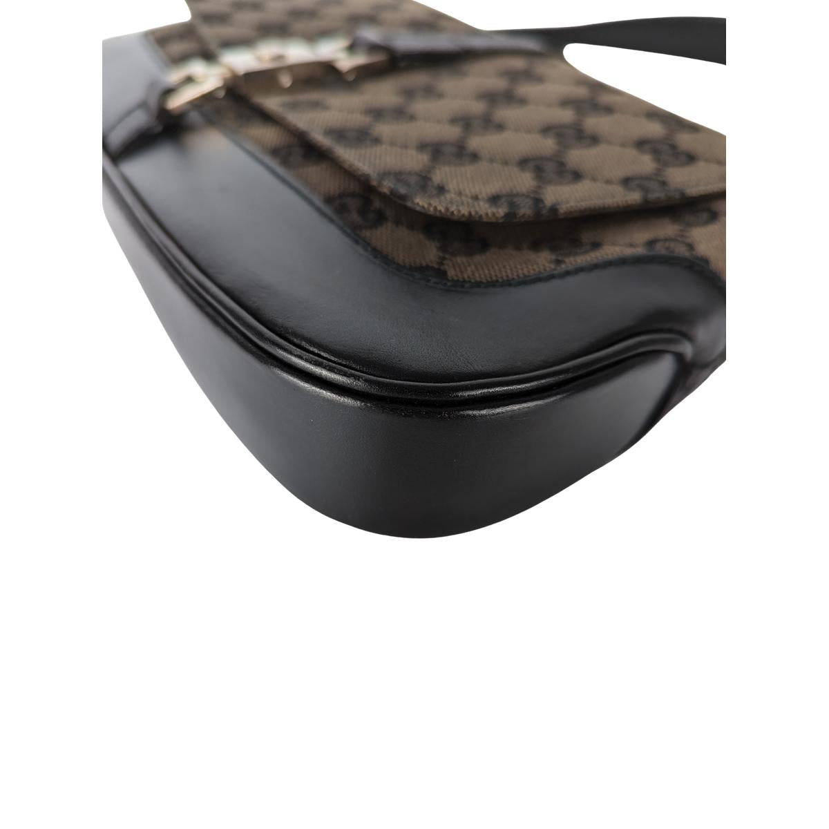 Sac à main GUCCI Jackie pm toile et cuir Noir