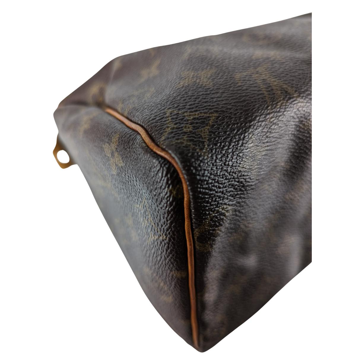 LOUIS VUITTON Speedy 25 canvas and leather handbag Brown