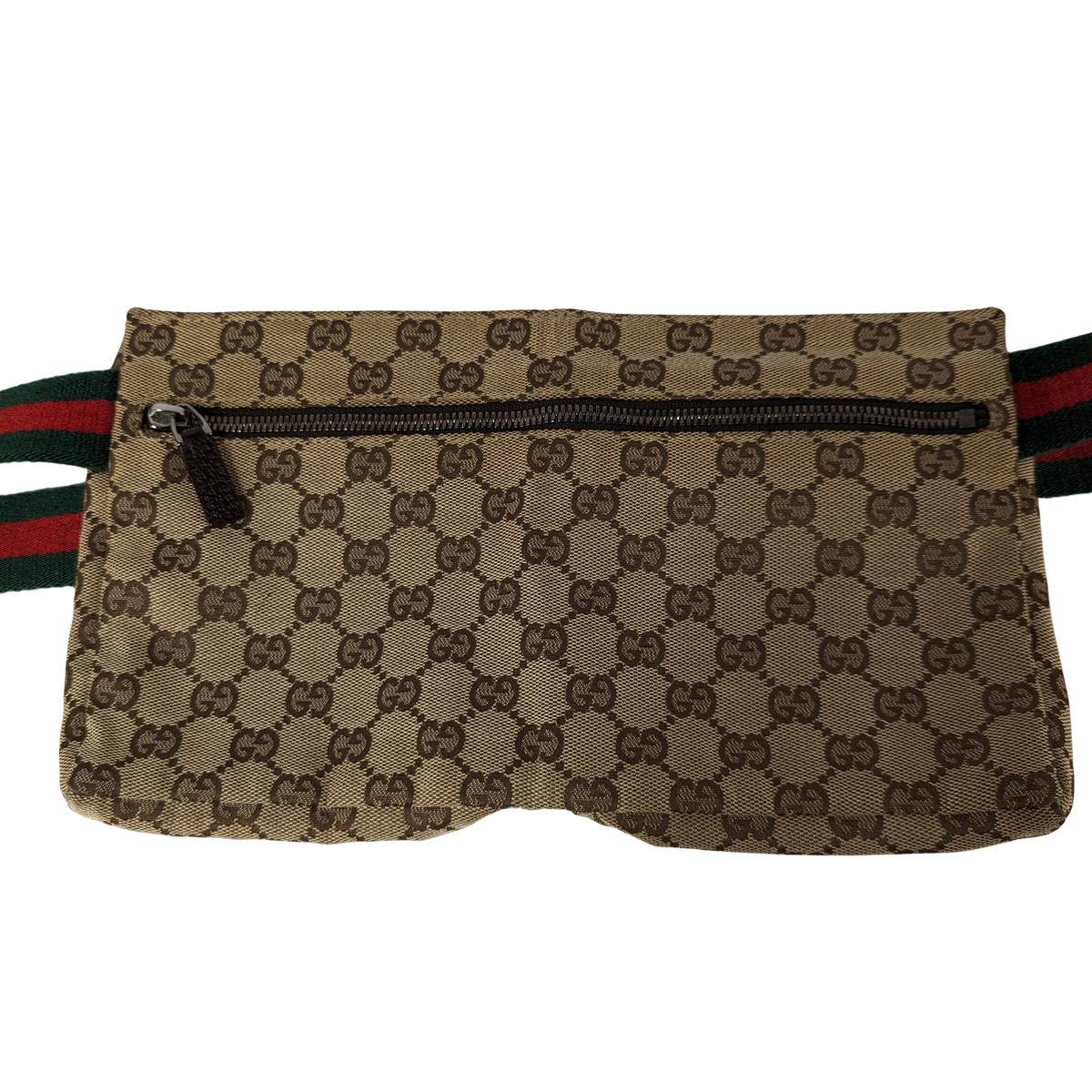 GUCCI GG Ophidia canvas and leather handbag Brown