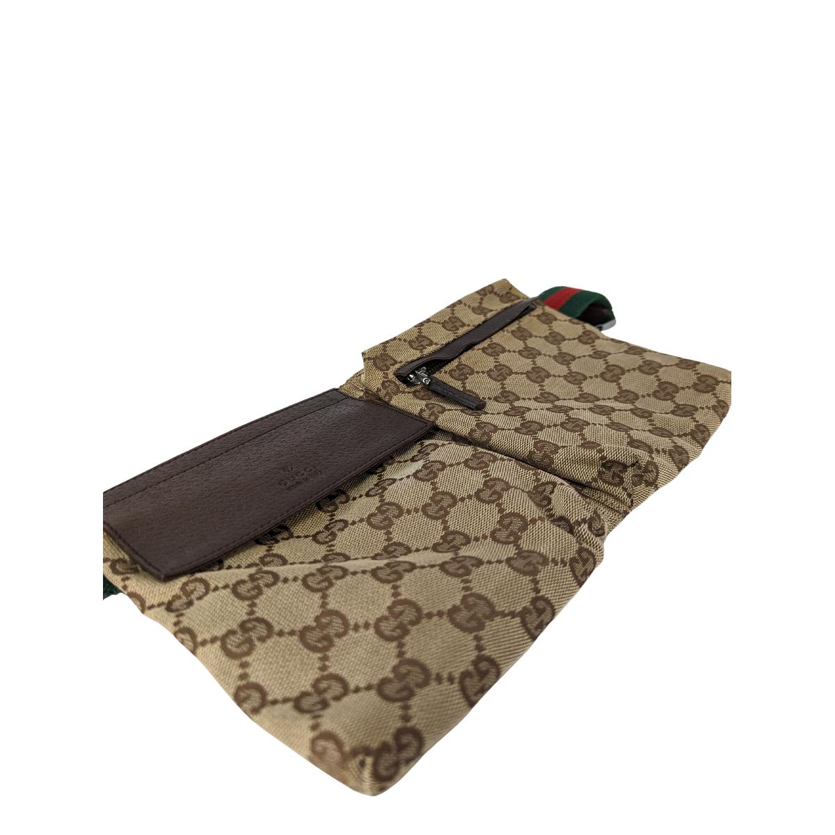 GUCCI GG Ophidia canvas and leather handbag Brown