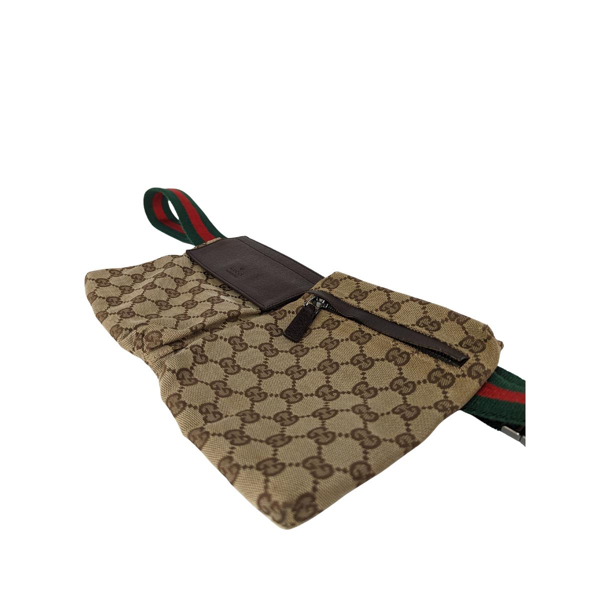 GUCCI GG Ophidia canvas and leather handbag Brown