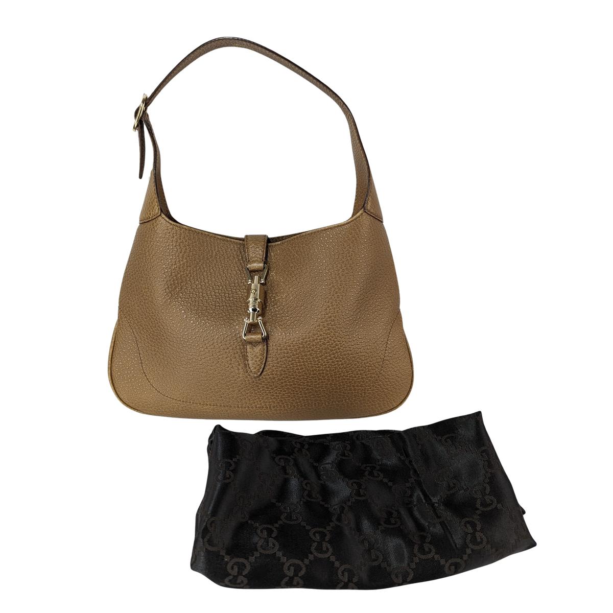 GUCCI Jackie Camel grained leather handbag